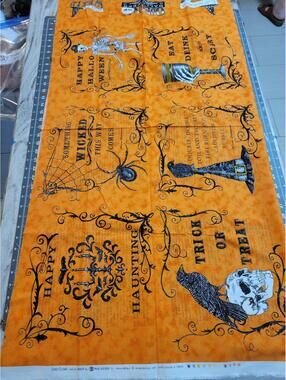 Cotton panel "Eerily Elegant: A Wee Bit.. Wicked!"  Deb Strain for Moda Fabrics.